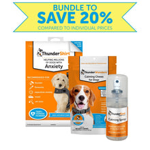 Summer Survival Storm/ Fireworks Stress Relief ThunderShirt® + ThunderEase + ThunderWunders Calming Chews Bundle Set