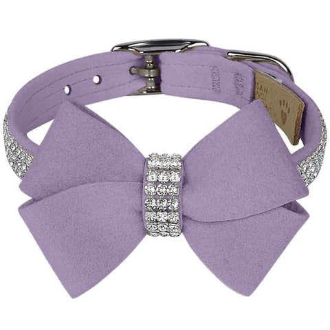 Image of Susan Lanci Designs Custom Colored Nouveau Bow With 3 Row Crystal Giltmore Collar