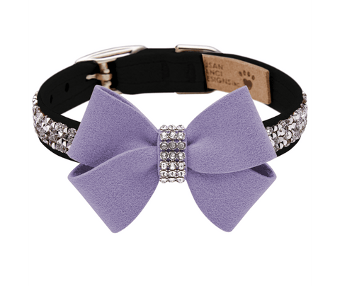 Image of Susan Lanci Designs Custom Colored Nouveau Bow With 3 Row Crystal Giltmore Collar