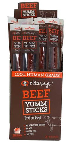 Image of Etta Says Yumm Sticks - 24 count box, 100% human grade meat stick,high protein,low fat