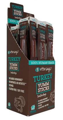 Etta Says Yumm Sticks - 24 count box, 100% human grade meat stick,high protein,low fat