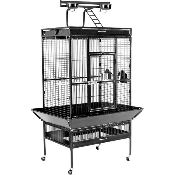 Prevue Hendryx Signature Select Series Wrought Iron Bird Cage in Black